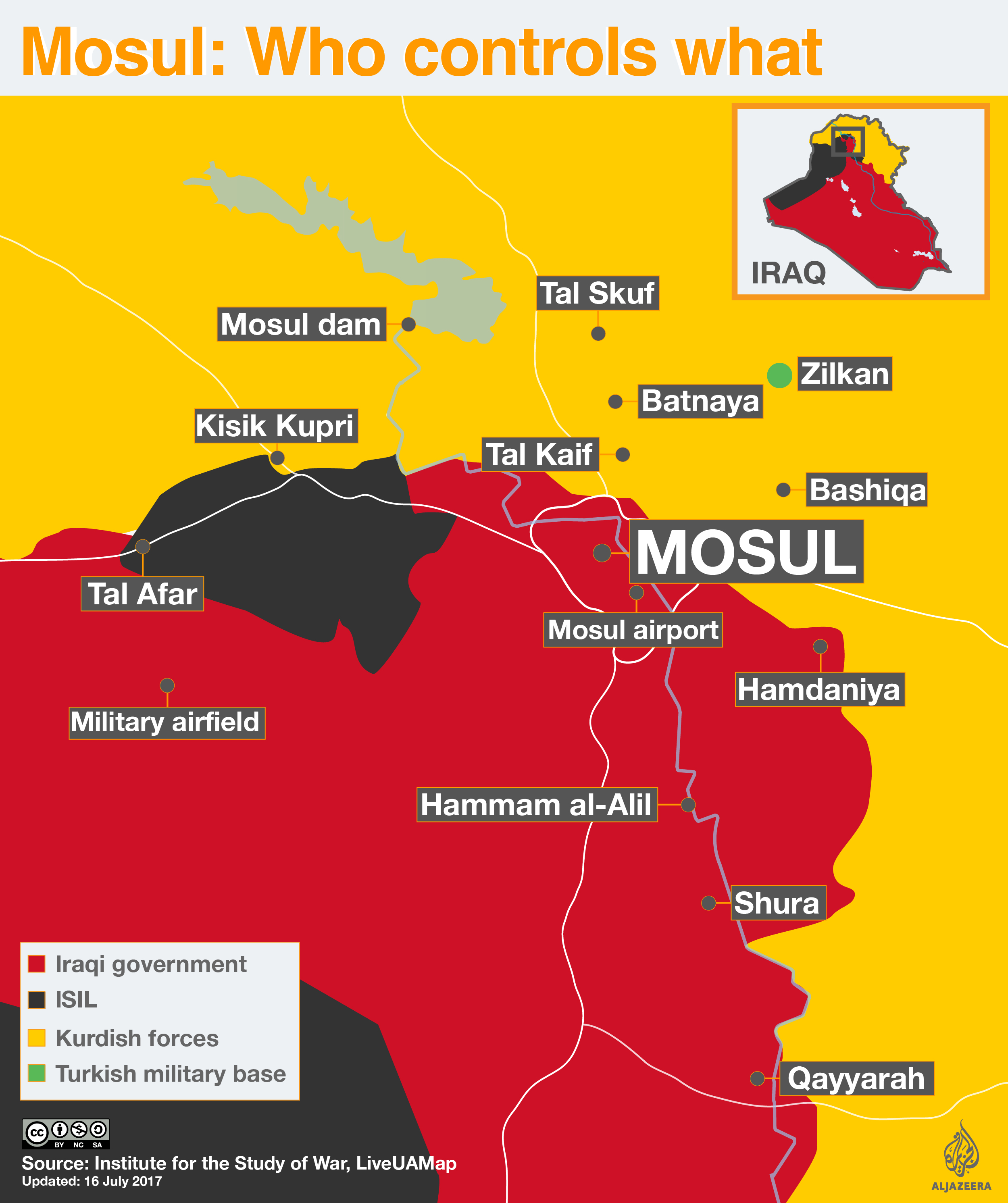 Interactive - Mosul map overview July 16