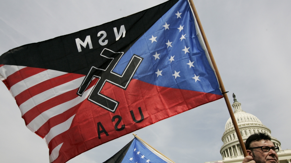 National Socialist Movement - Flag - US capitol - Anglin