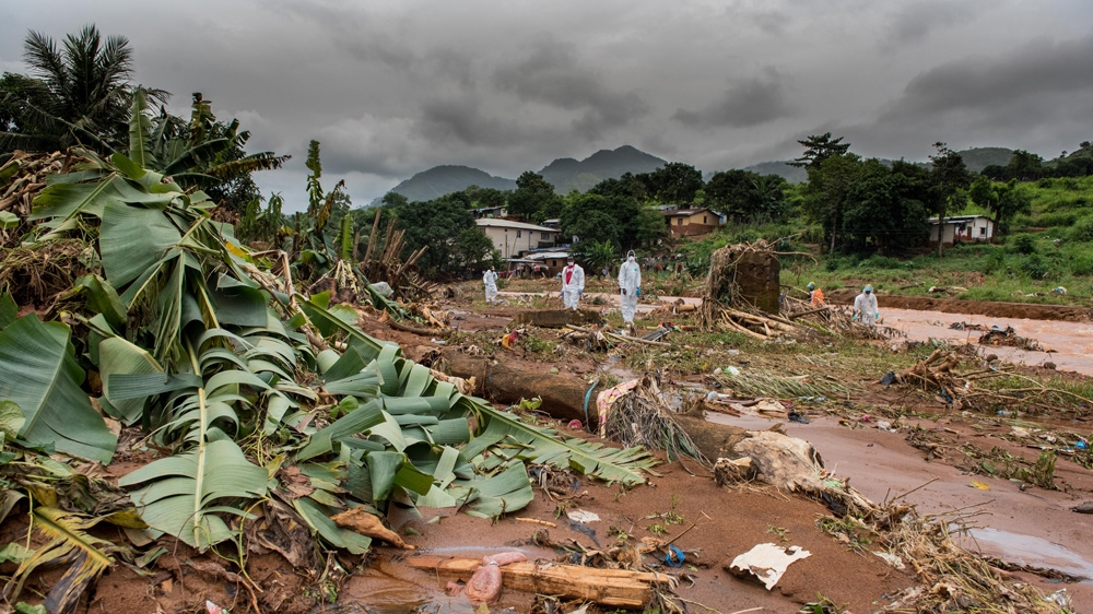 A group of volunteers has been working every day to gather the remains of the victims' bodies [Olivia Acland/Al Jazeera]