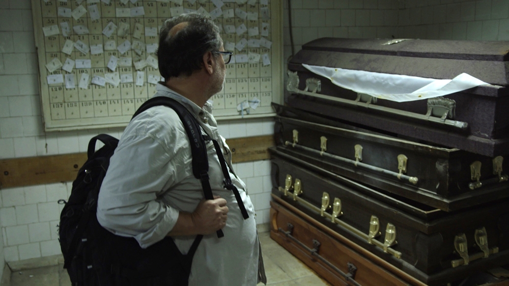 Jorge Lubbert at the Legal Medical Institute in Santiago de Chile [Screengrab/Al Jazeera]