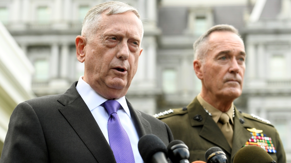 Secretary of Defense Mattis and General Dunford issue statement on North Korea in Washington