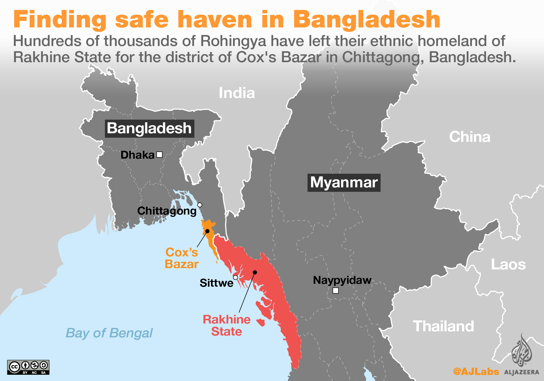 INTERACTIVE: Refugee settlements near Cox's Bazar Bangladesh and more maps [Al Jazeera]