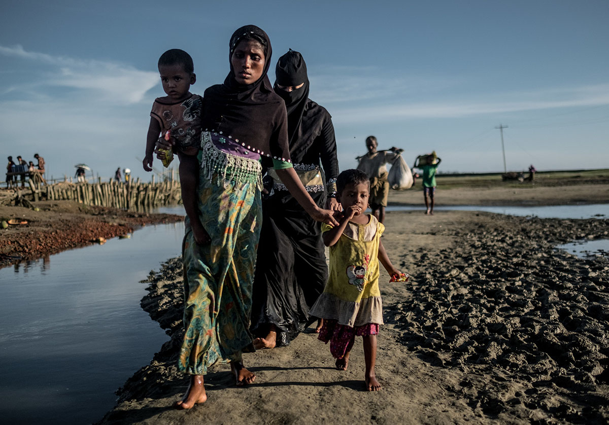 Laila, tracing her journey as she fled to Bangladesh
