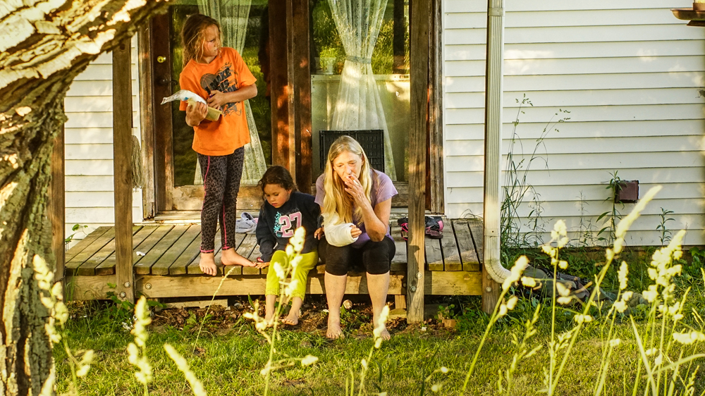 Tisa Beeler and two of her grandchildren [Josh Rushing/Al Jazeera]