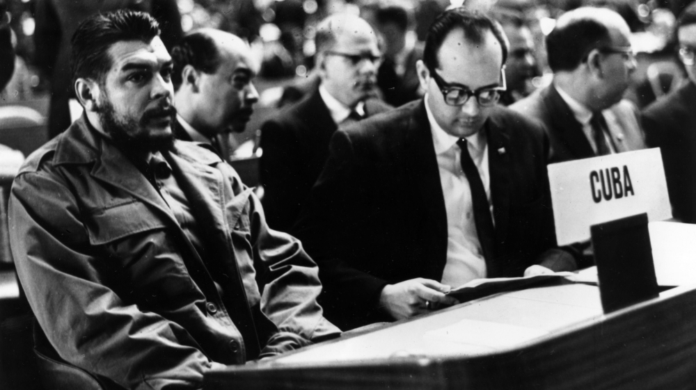 August 28, 1965: Guevara attending a United Nations Trade Conference at the Palace des Nations, Geneva [Getty Images]