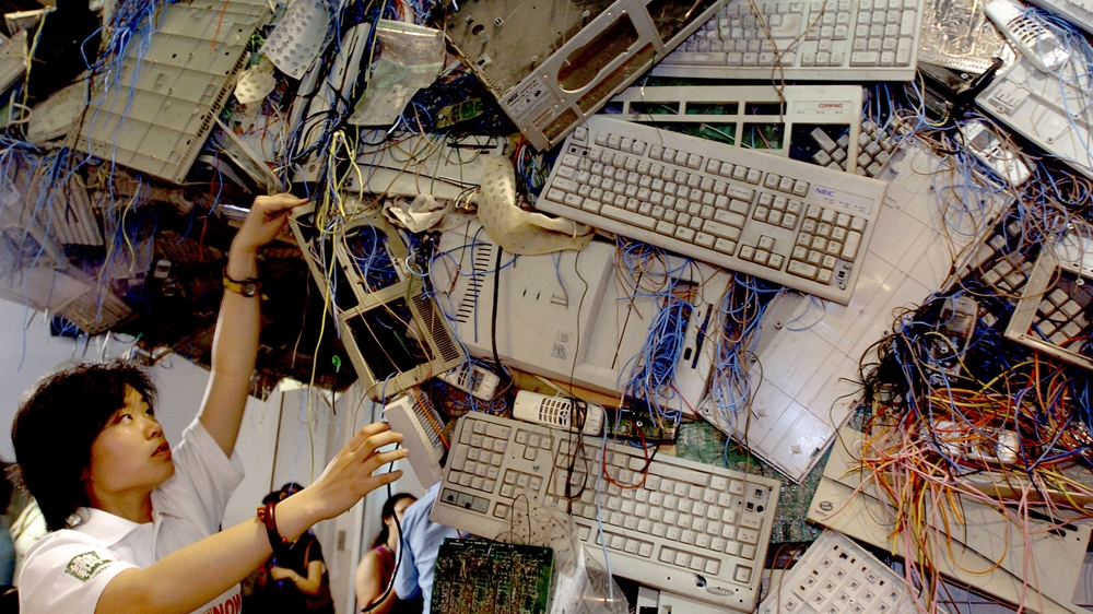 Greenpeace China shame tech giants with e-waste mountain