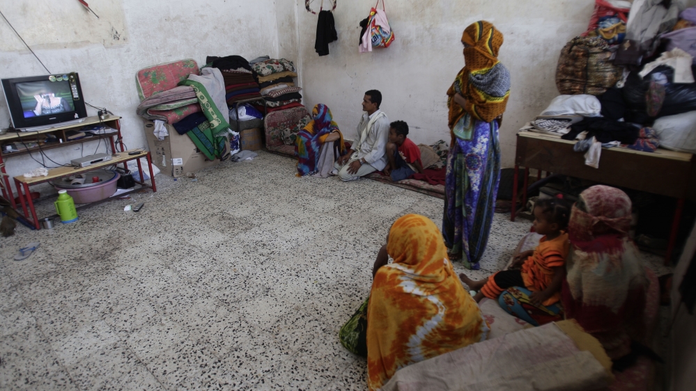 Displaced Yemenis in Aden