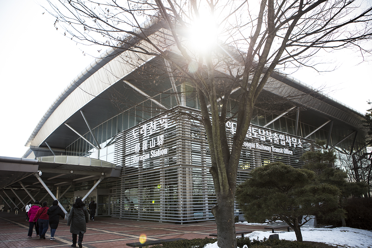 Dorasan Station is the last train stop in South Korea and is used as a link to the North. It is located around 56km from Seoul Station in the country’s capital and around 205km from North Korea’s Pyon