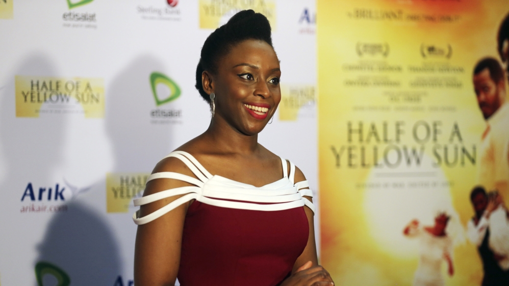 Nigerian novelist Chimamanda Ngozi Adichie arrives for the premier of film