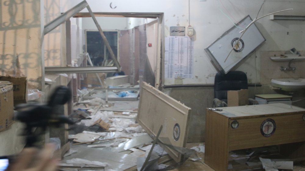 At least two people were killed in the attack on a hospital in Maaret al-Numan [Abdullah al-Saad]