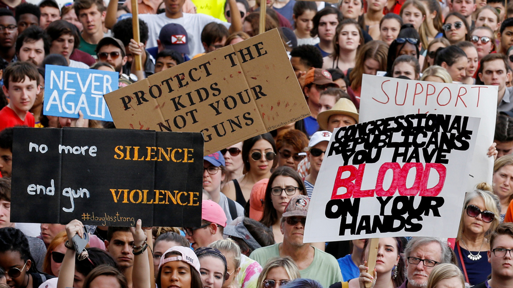 Florida gun control protest