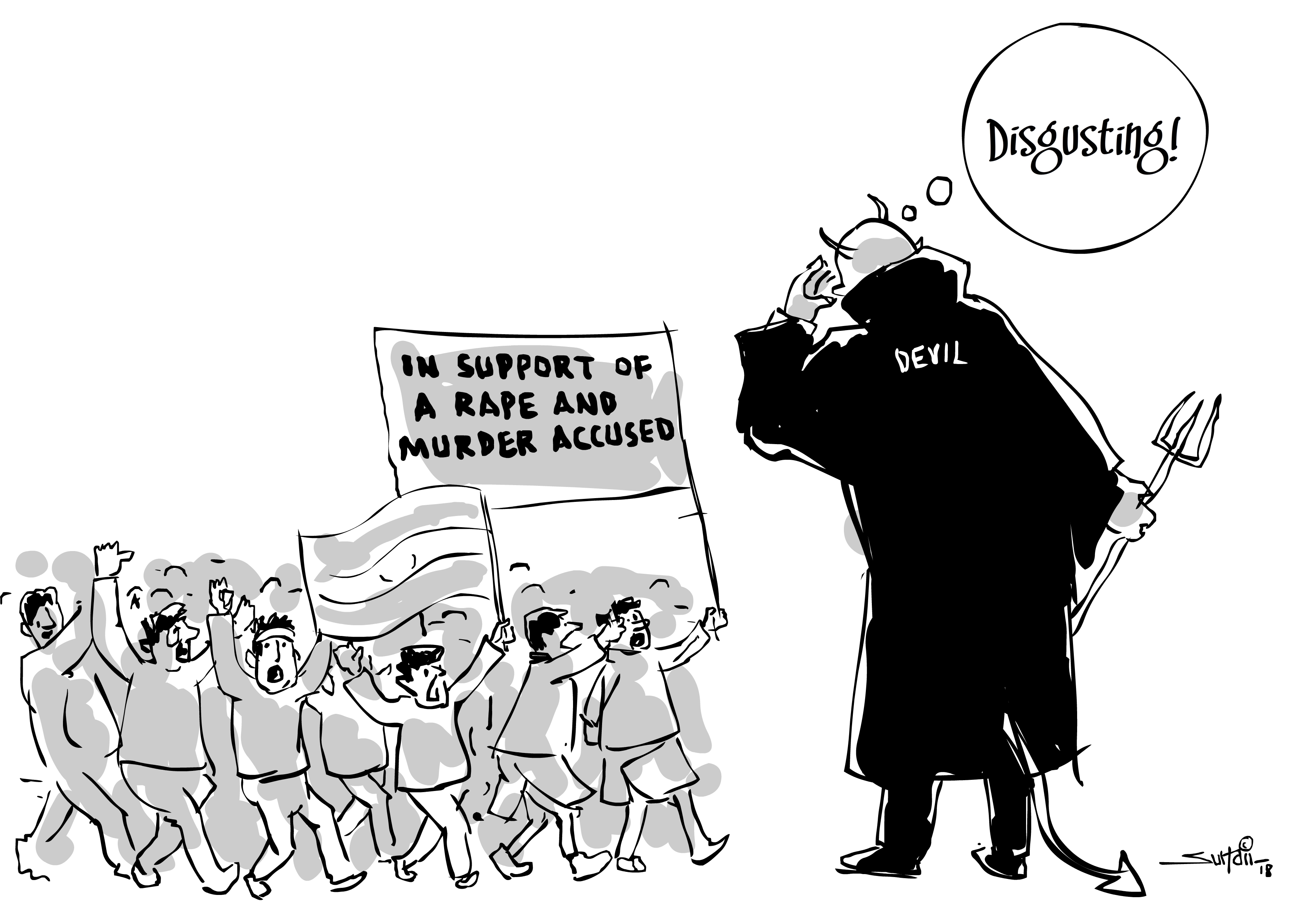 India's Hindu nationalists have staged rallies in defence of an accused in the case of the rape and murder of a Muslim girl in the southern part of the disputed region [Courtesy of Suhail Naqshbandi]