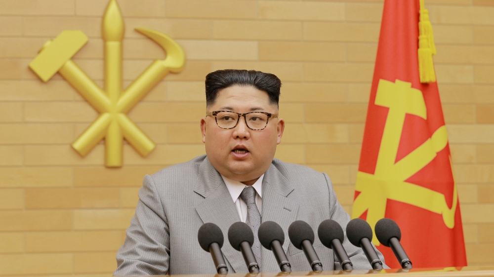 FILE PHOTO - North Korea''s leader Kim Jong Un speaks during a New Year''s Day speech in this photo released by North Korea''s Korean Central News Agency (KCNA) in Pyongyang