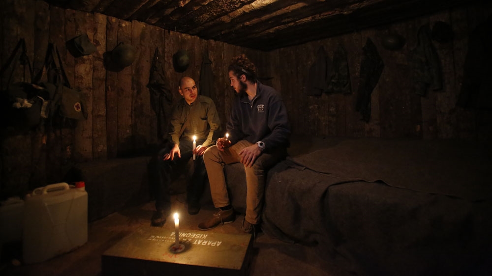 Kurbasic holds screenings of war documentaries and home videos from the siege in a bunker under the War Hostel [AP Photo/Amel Emric] 