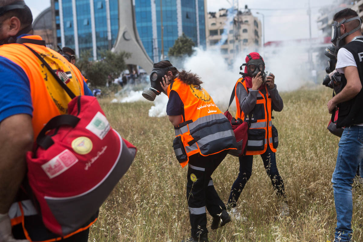 Palestinian medic react to shootings by Israeli forces.