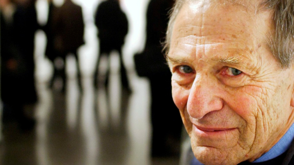 African photographer David Goldblatt poses for a photo during an exhibition in Gothenburg