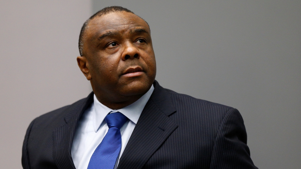 Jean-Pierre Bemba Gombo of the Democratic Republic of the Congo sits in the courtroom of the International Criminal Court (ICC) in The Hague