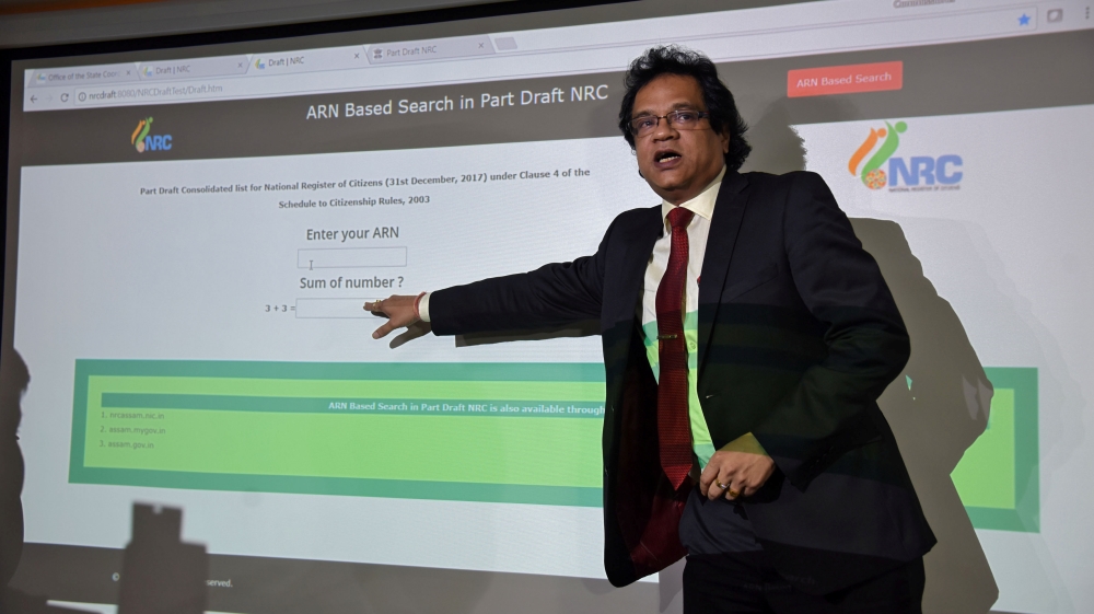 Prateek Hajela, chief co-coordinator of the NRC, has assured that NRC will be published in the coming months [File: Anuwar Hazarika/Reuters]