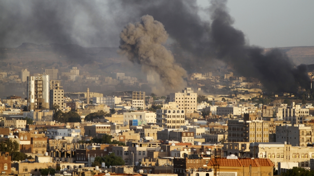 File: Saudi air strike on Yemen''s capital Sanaa