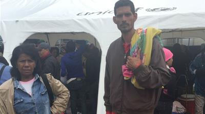 Briceno had hoped to make it to Peru to find a job [Dylan Baddour/Al Jazeera]