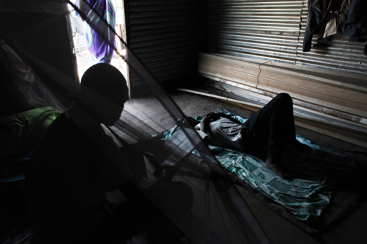 O, 16, from Leer, is reading in a makeshift home belonging to a family member in the POC (Protection of Civilians) site in Bentiu, where he''s been living for the last two years.