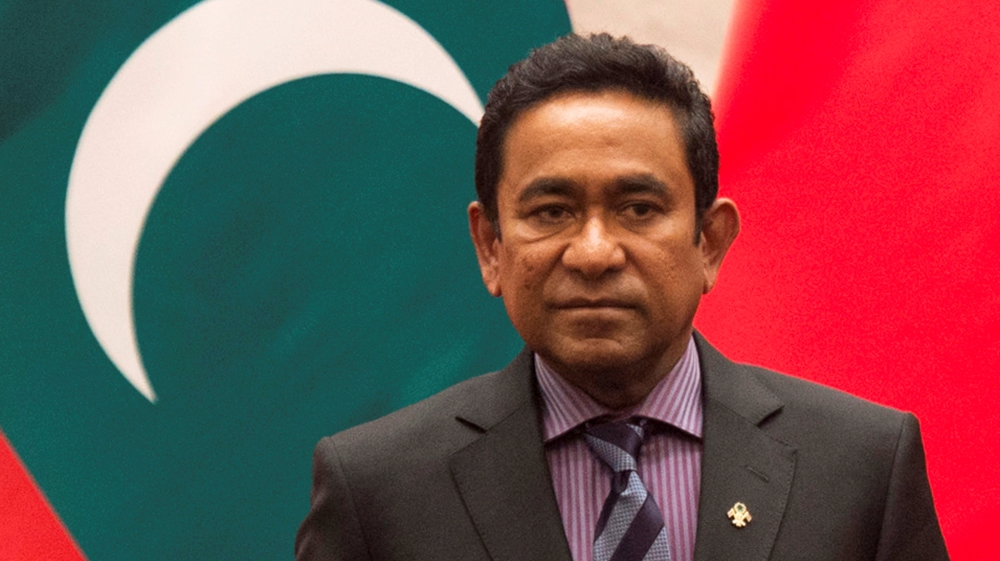 FILE PHOTO: Maldives President Abdulla Yameen attends a meeting in Beijing