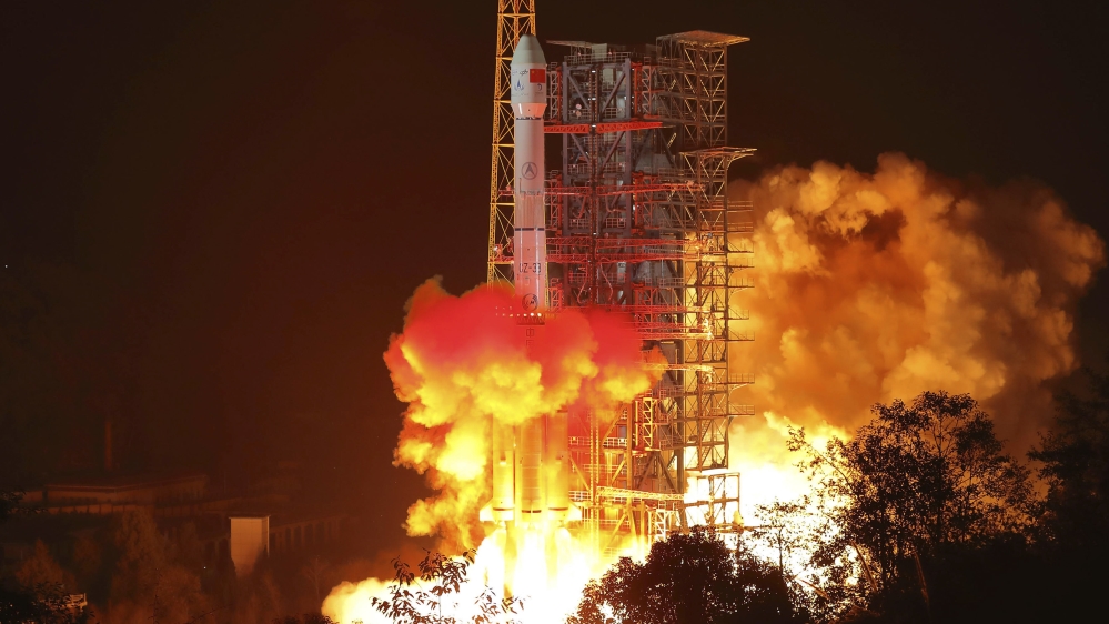 The launch of Chang'e 4 lunar probe on December 8, 2018 [Jiang Hongjing/Xinhua via AP]