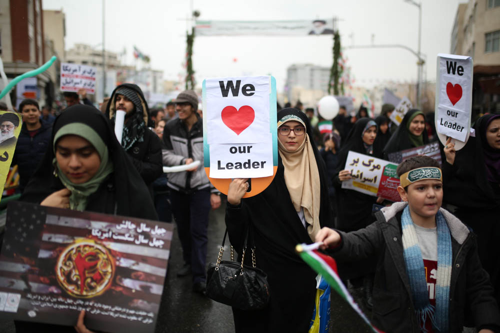 Iran Revolution at 40 [Mohammad Ali Najib/Al Jazeera]