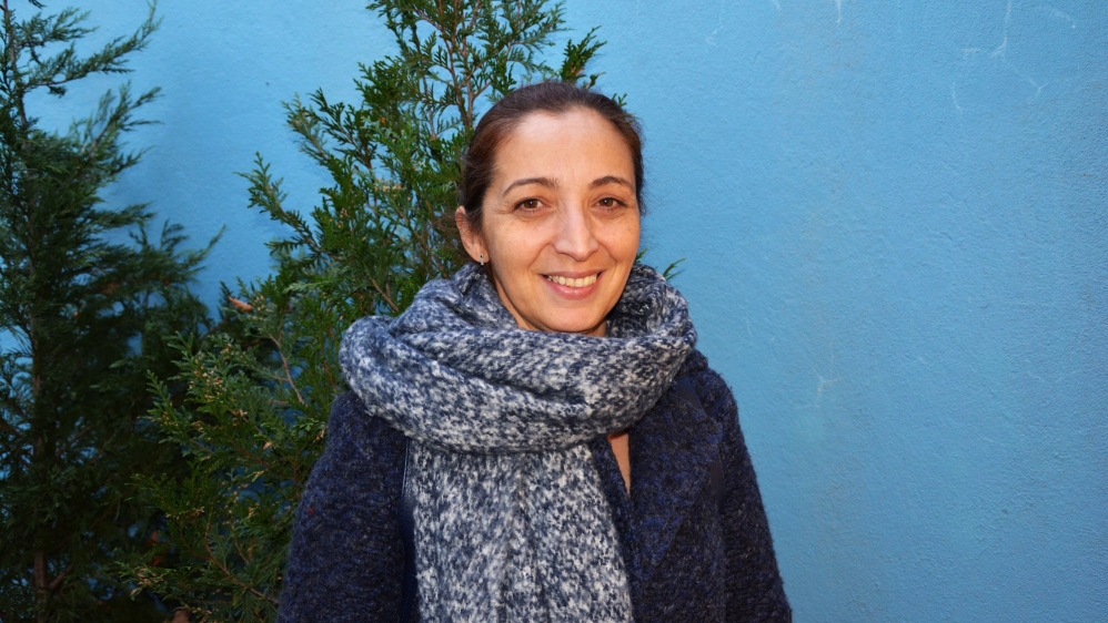 Gil, an actor and activist, has campaigned to get shopkeepers to remove the frogs [Marta Vidal/Al Jazeera]