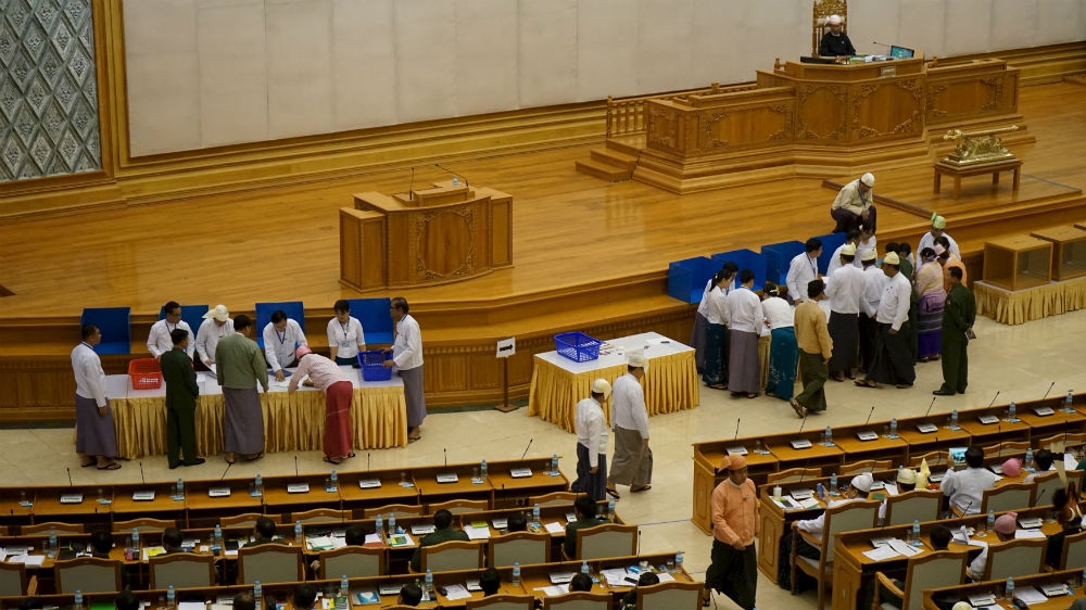 Earlier efforts to amend the constitution to remove the military's veto failed to meet the 75 percent support in parliament [Hnin Yadana Zaw/Reuters]