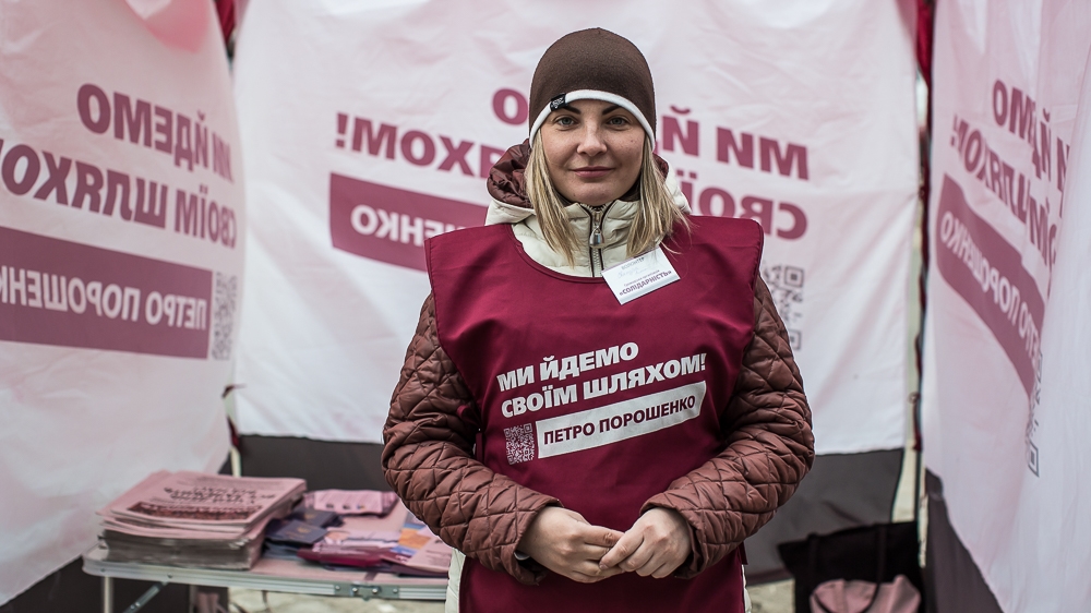 Sviatuha says Poroshenko has a good track record as president [Oksana Parafeniuk/Al Jazeera]