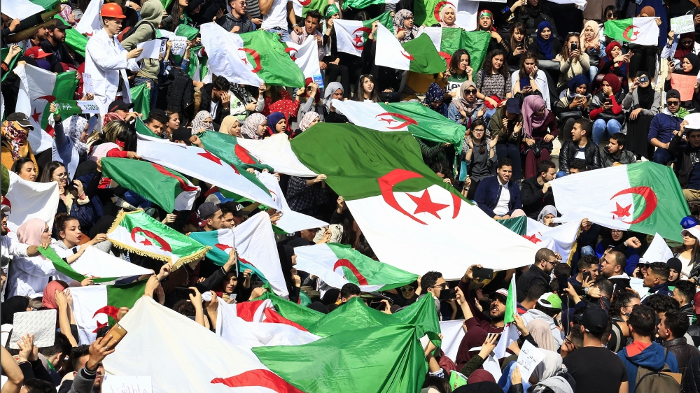 Algeria has been rocked by protests since February 22 over Bouteflika's bid for re-election [Toufik Doudou/AP Photo]