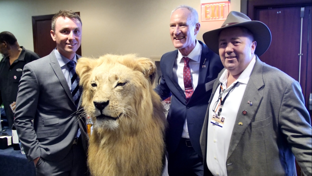 James Ashby, left, Steve Dickson, centre, and Rodger Muller, right, in Washington, DC [Al Jazeera]