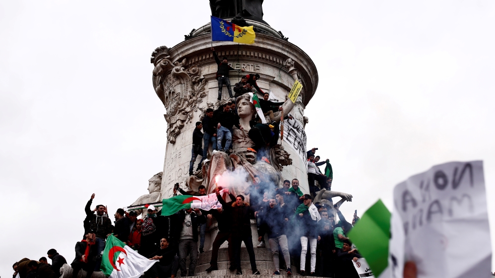 Protesters denounced Bouteflika's plan to seek a fifth term in office [Christian Hartmann/Reuters]
