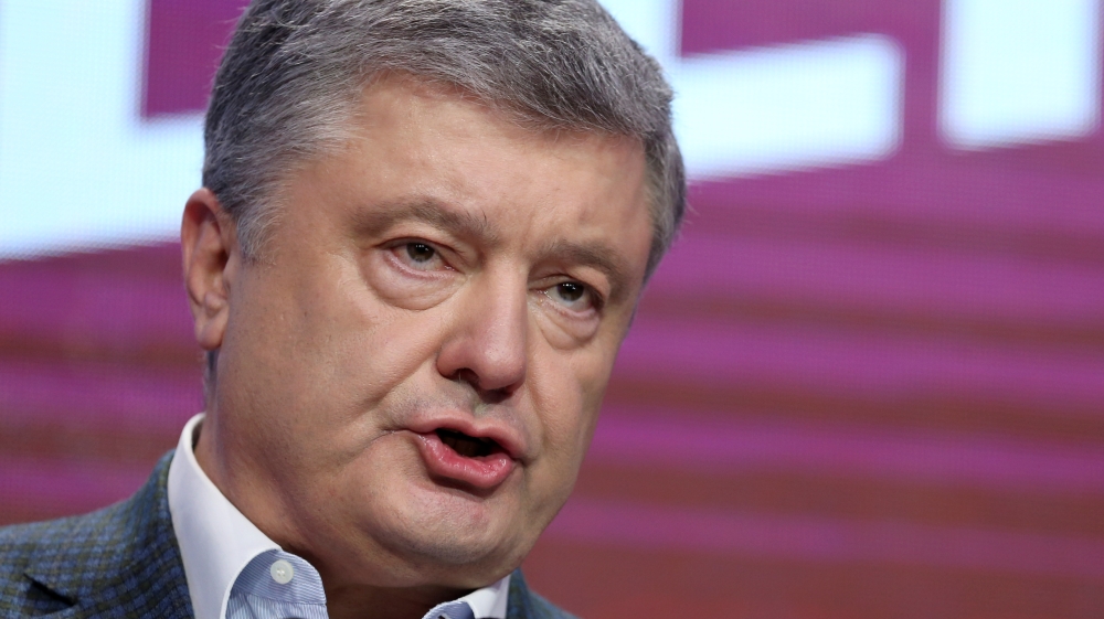 Candidate Poroshenko visits his campaign headquarters following Ukraine''s presidential election in Kiev