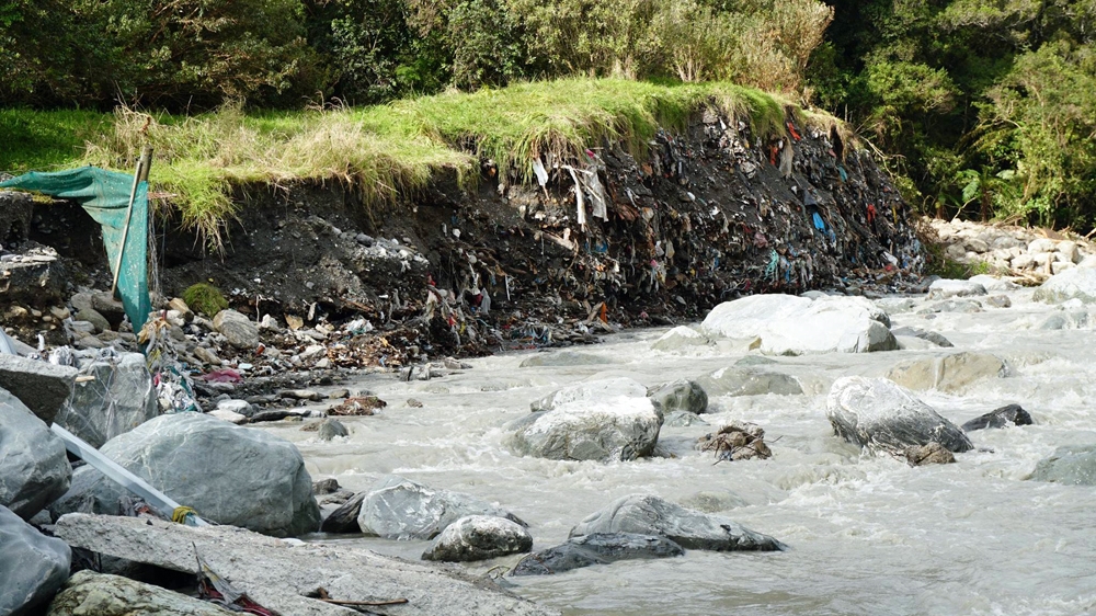 Flooding washed part of the disused Fox River landfill into the ocean [South Westland Coastal Cleanup/Facebook]