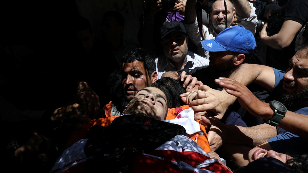 Raed Abu Tair was killed during a protest at the fence on Friday [Mohammed Salem/Reuters]
