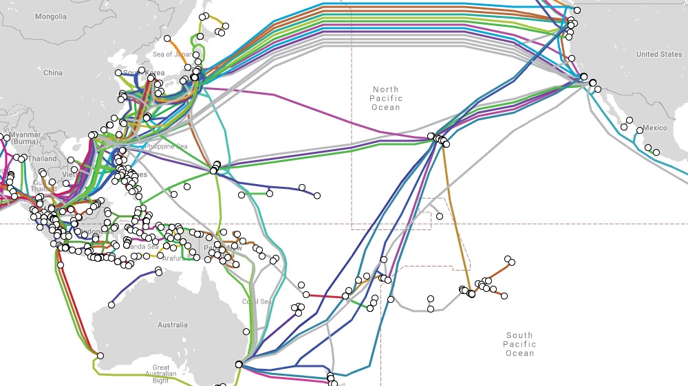 Undersea cable map