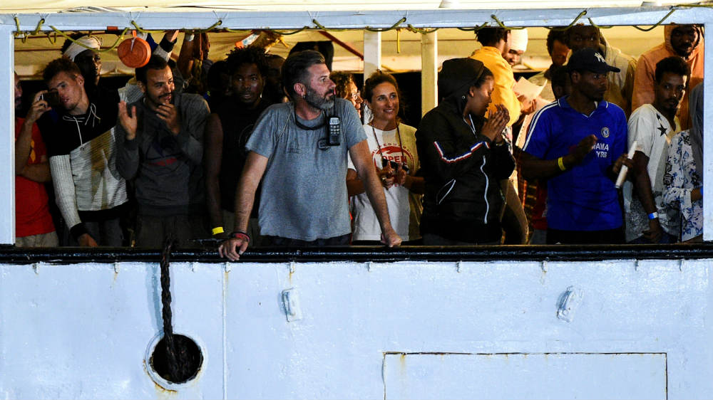 Open Arms arrives in Lampedusa - reuters