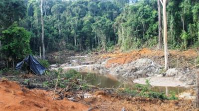 Brazil: An illegal mining pit on an indigenous territory i