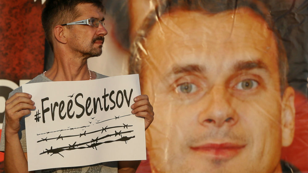 Oleg Sentsov protest - reuters