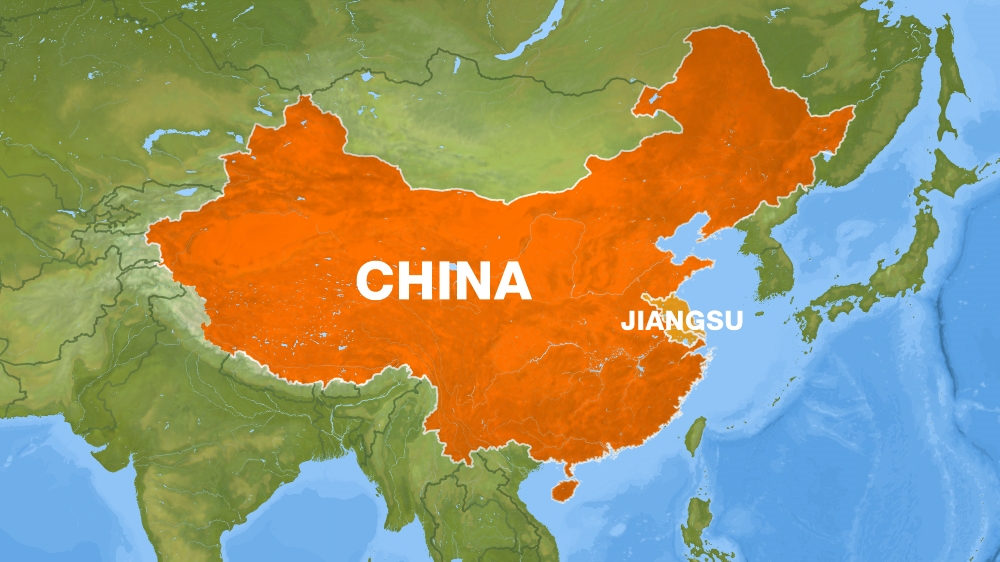China Jiangsu map