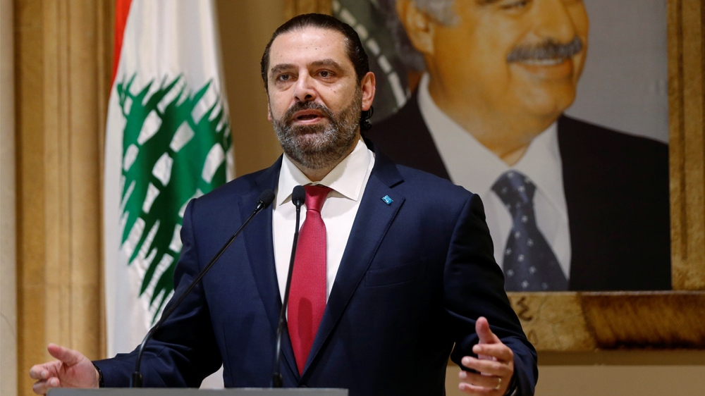 Lebanon's Prime Minister Saad al-Hariri speaks during a news conference in Beirut, Lebanon October 29, 2019. REUTERS/Mohamed Azakir
