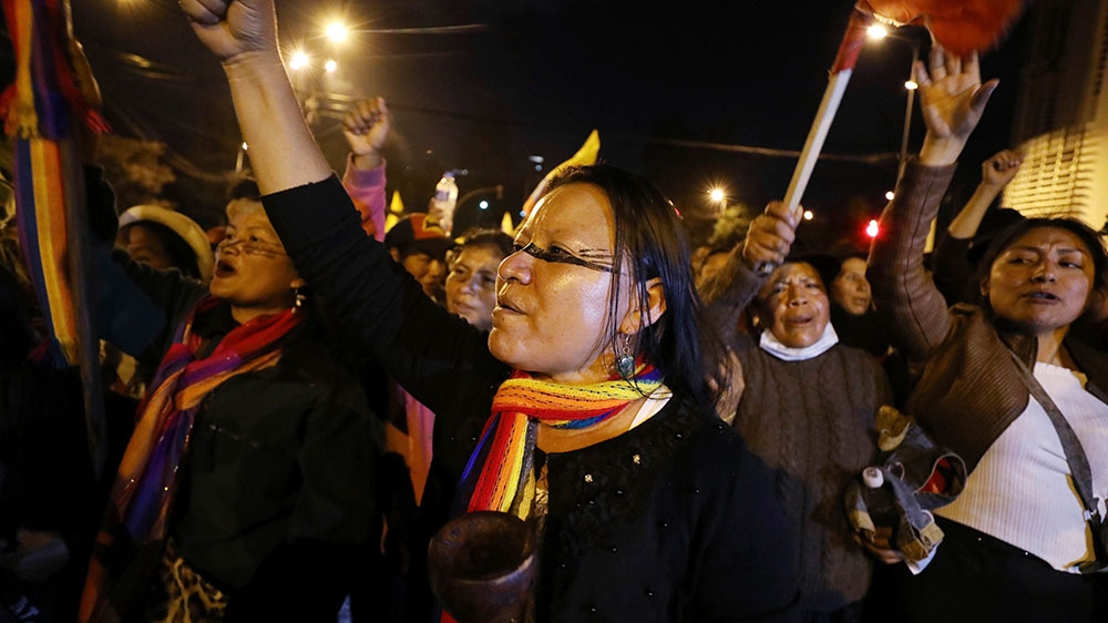 Ecuador protests - women