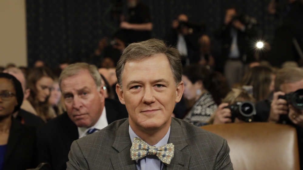 George Kent, deputy assistant U.S. secretary of state, arrives for a House Intelligence Committee impeachment inquiry hearing in Washington, D.C., U.S., on Wednesday, Nov. 13, 2019. Democrats will try