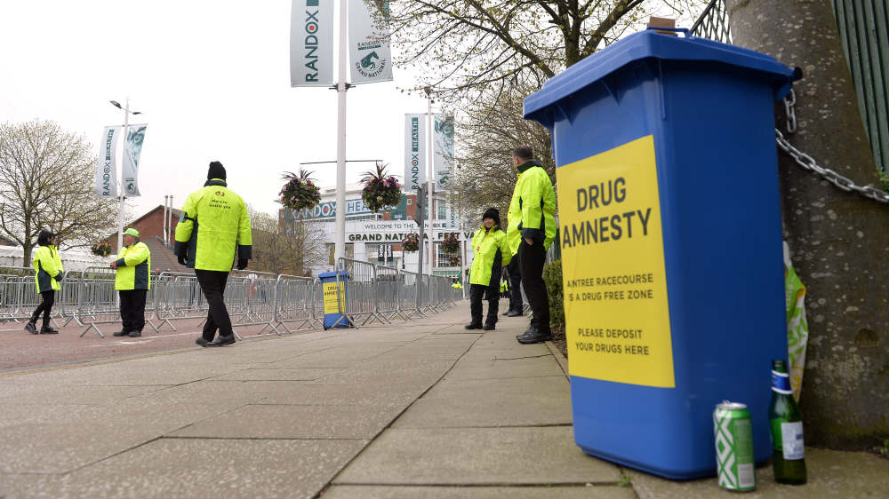 Drug amnesty bin - aintree - reuters