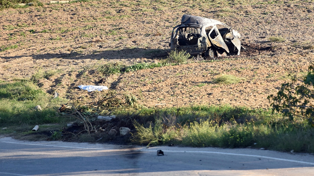 Malta Galizia car wreckage