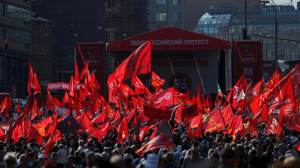 Russia pension reform protests