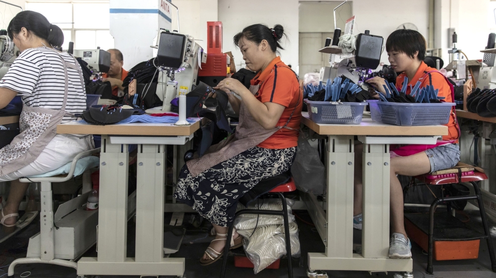 China factory workers