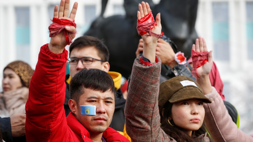 Kazakh protests - reuters